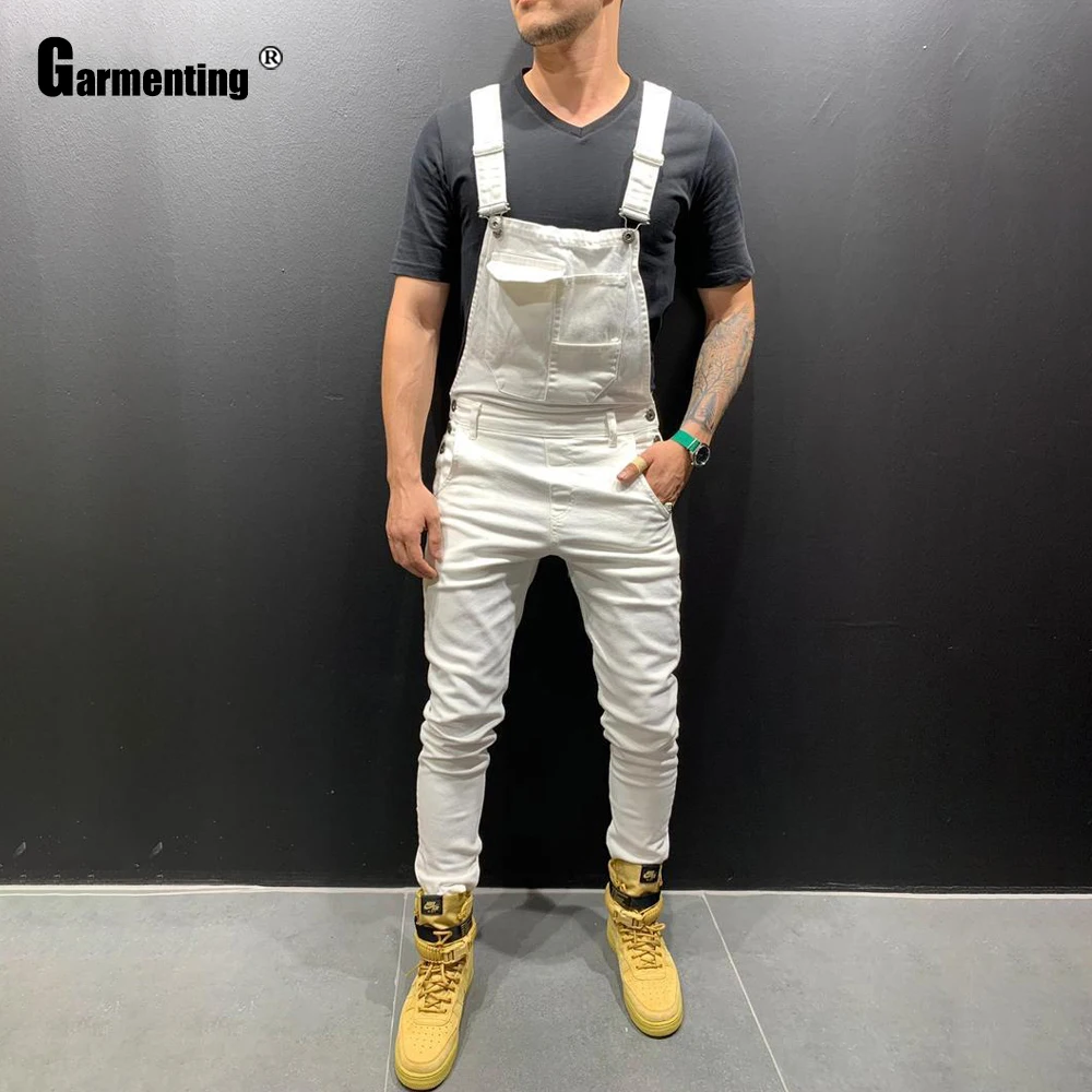 

Plus Size Men's Jeans Sexy Demin Overalls Skinny Pantalons Casual Strappy Jeans Trousers New Fashion 2021 Men Onesie Clothing