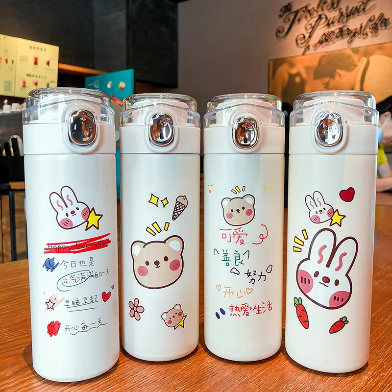 Cute Little Bear Thermos Kawaii Animal Portable Stainless Steel Water Bottle with Lid Shell Cap Design Personality Sports Cup
Cute Little Bear Thermos Kawaii Animal Portable Stainless Steel Water Bottle with Lid Shell Cap Design Personality Sports Cup