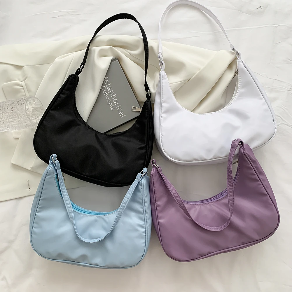 Fashion Hobos Oxford Cloth Shoulder Underarm Bag Casual Ladies Solid Color Zipper Top-handle Handbag Vintage Design Baguette Bag
Fashion Hobos Oxford Cloth Shoulder Underarm Bag Casual Ladies Solid Color Zipper Top-handle Handbag Vintage Design Baguette Bag