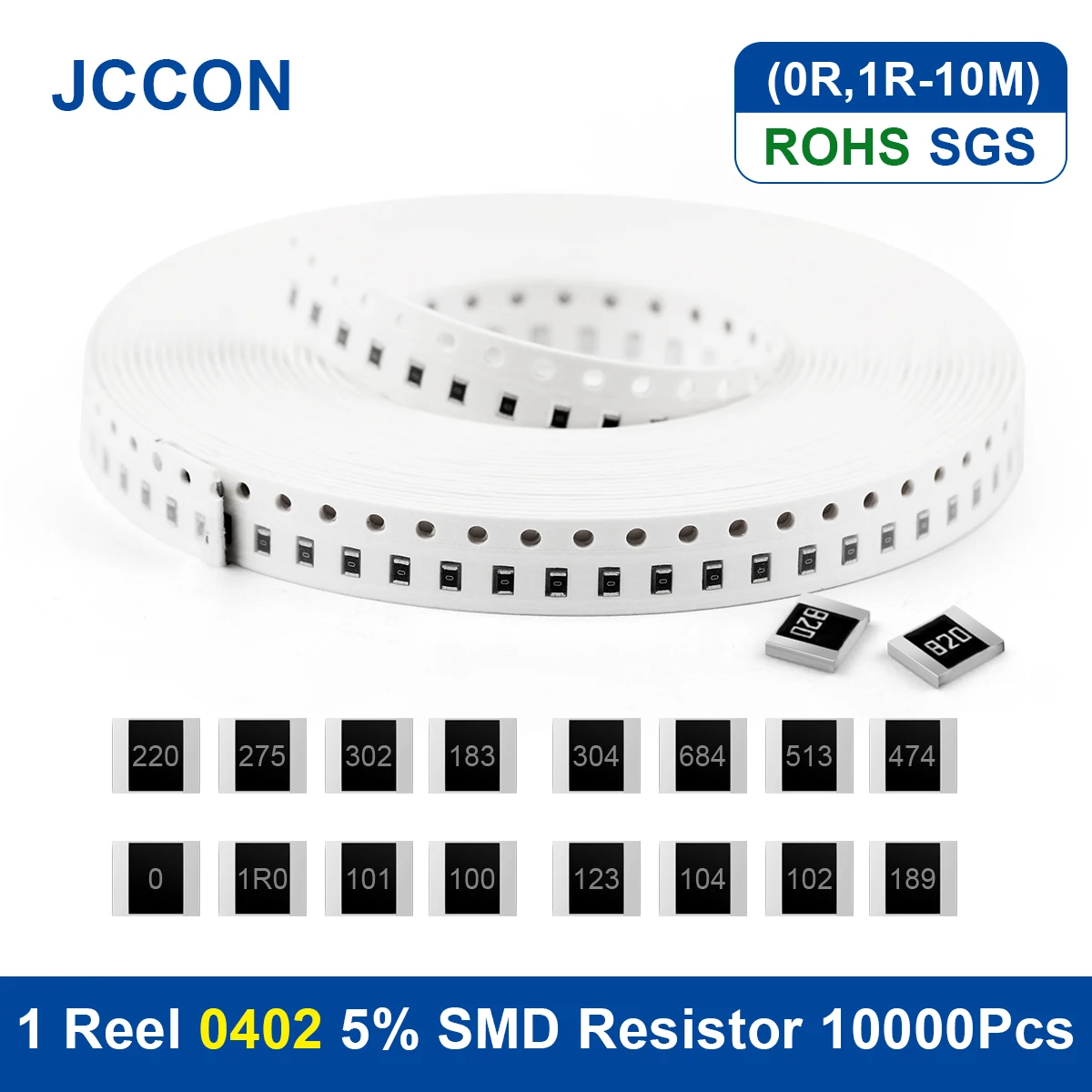 10000 шт. 0402 SMD чиповый резистор 5% 0R ~ 10M 1 Катушка 1R 22R 47R 100R 220R 470R 1K 2,2 K 10K 100K 0R 1R 10R 100R 150R 220R 330R Ом
10000 шт. 0402 SMD чиповый резистор 5% 0R ~ 10M 1 Катушка 1R 22R 47R 100R 220R 470R 1K 2,2 K 10K 100K 0R 1R 10R 100R 150R 220R 330R Ом