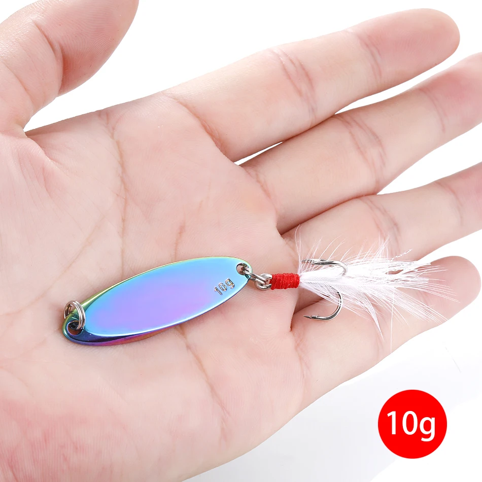 1pcs Metal Spinner Spoon Lures Trout Fishing Lure Hard Bait Sequins Paillette Artificial Baits Spinnerbait Fish Tools 2.5g-42g
1pcs Metal Spinner Spoon Lures Trout Fishing Lure Hard Bait Sequins Paillette Artificial Baits Spinnerbait Fish Tools 2.5g-42g