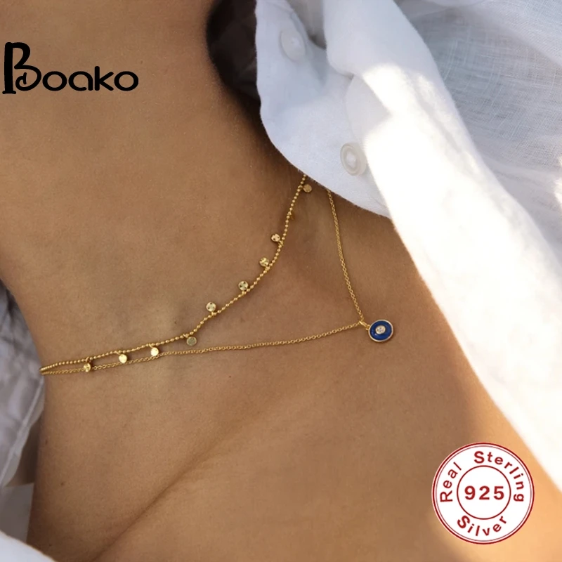 BOAKO Colourful Chain Silver 925 Jewelry Necklace For Women 2020 Necklace Charms Chains Fine Jewelry Choker Bijoux Femme #3.7 
BOAKO Colourful Chain Silver 925 Jewelry Necklace For Women 2020 Necklace Charms Chains Fine Jewelry Choker Bijoux Femme #3.7