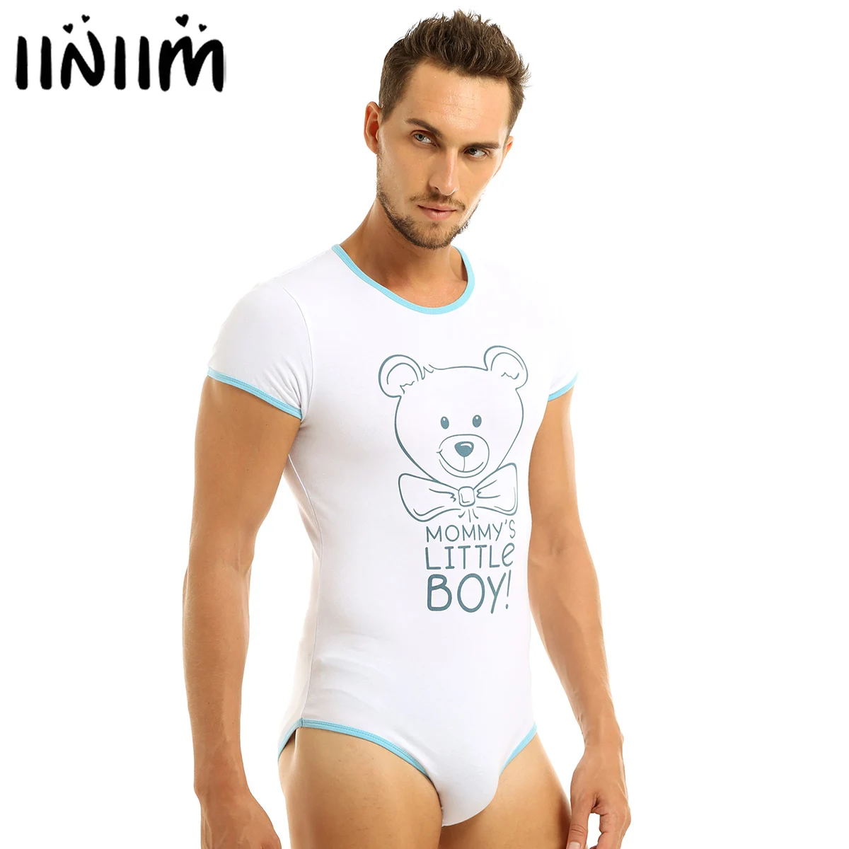 Adult Babies Body Lingerie Mens Exotic One Piece Lingerie Pajamas Round Neck Press Button Crotch Printed Teddies Bodysuit Romper
Adult Babies Body Lingerie Mens Exotic One Piece Lingerie Pajamas Round Neck Press Button Crotch Printed Teddies Bodysuit Romper