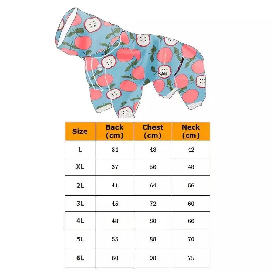 Dog Raincoat Jumpsuit Pet Dog Rain Clothes with Reflective Strips Dog Raincoat with Cover Poncho for Medium and Large Dogs
Dog Raincoat Jumpsuit Pet Dog Rain Clothes with Reflective Strips Dog Raincoat with Cover Poncho for Medium and Large Dogs