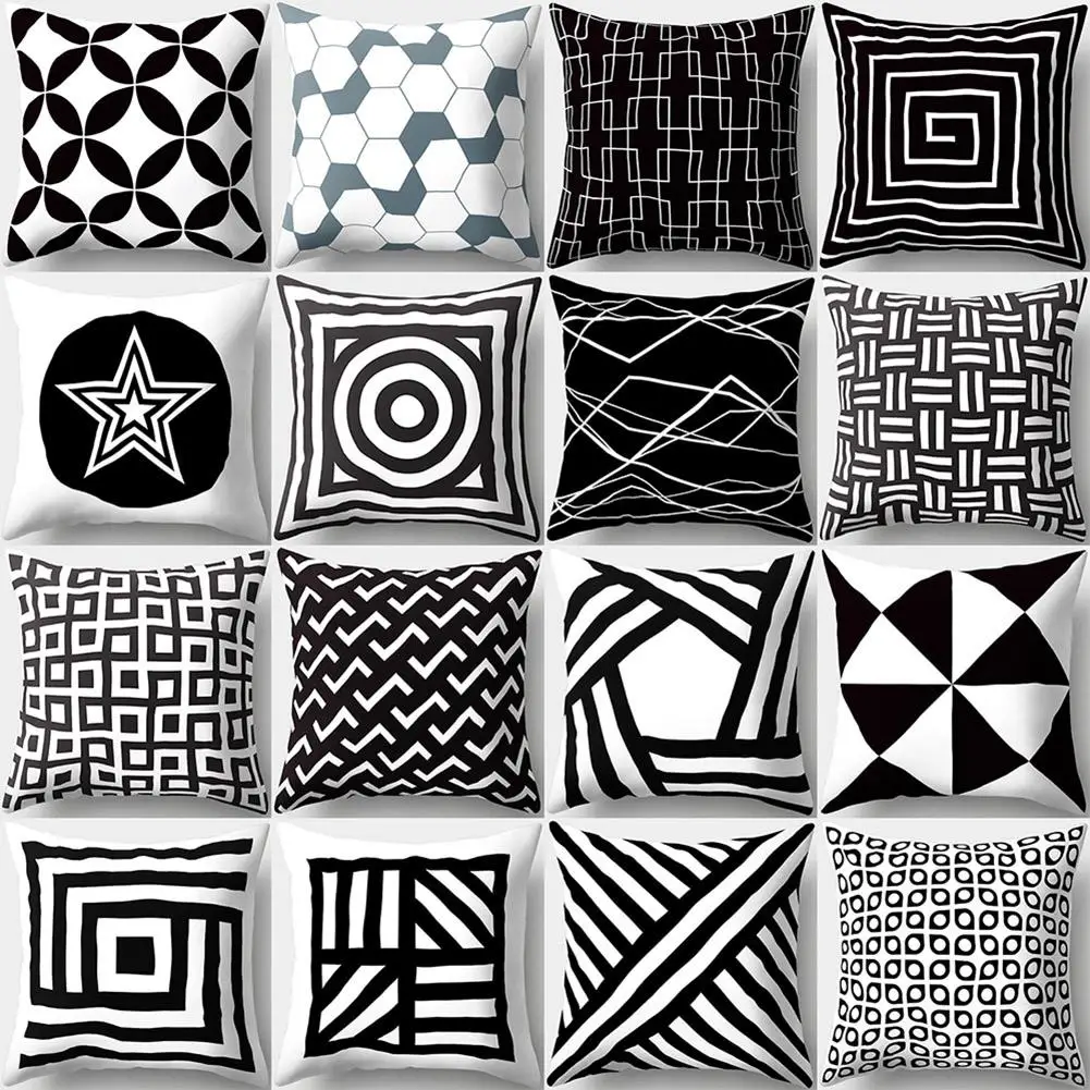 HOT SALES Black and White Geometric Cushion Throw Pillow Cover Case Home Sofa Decor Wholesale Dropshipping
HOT SALES Black and White Geometric Cushion Throw Pillow Cover Case Home Sofa Decor Wholesale Dropshipping