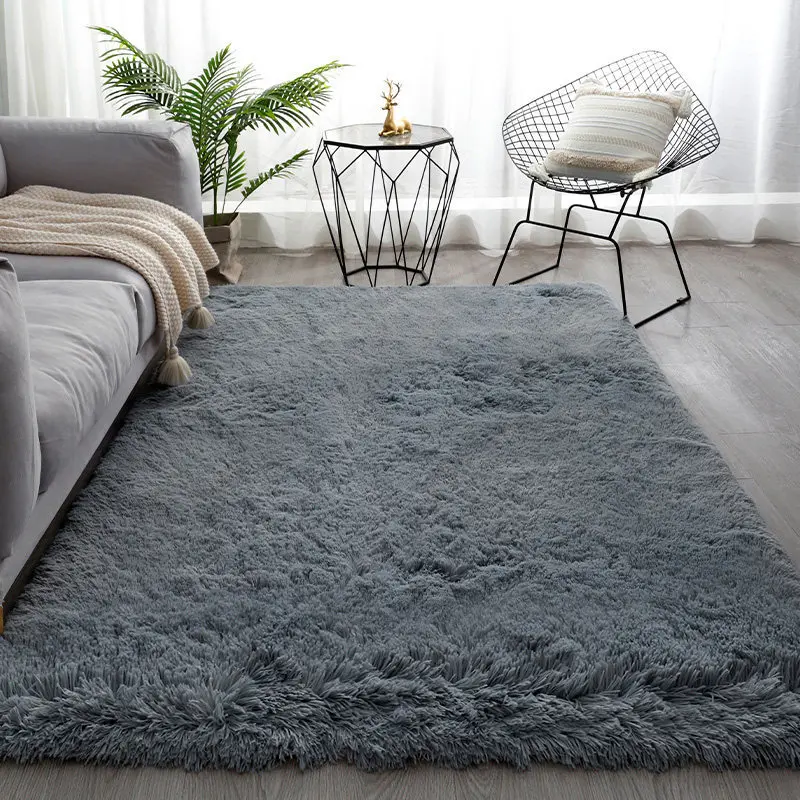 Luxury Plush Bedroom Bedside Carpet Fluffy Rug For Living Room Home Coffee Table Floor Mat Pure Color Carpet Grey Non-slip Mat
Luxury Plush Bedroom Bedside Carpet Fluffy Rug For Living Room Home Coffee Table Floor Mat Pure Color Carpet Grey Non-slip Mat