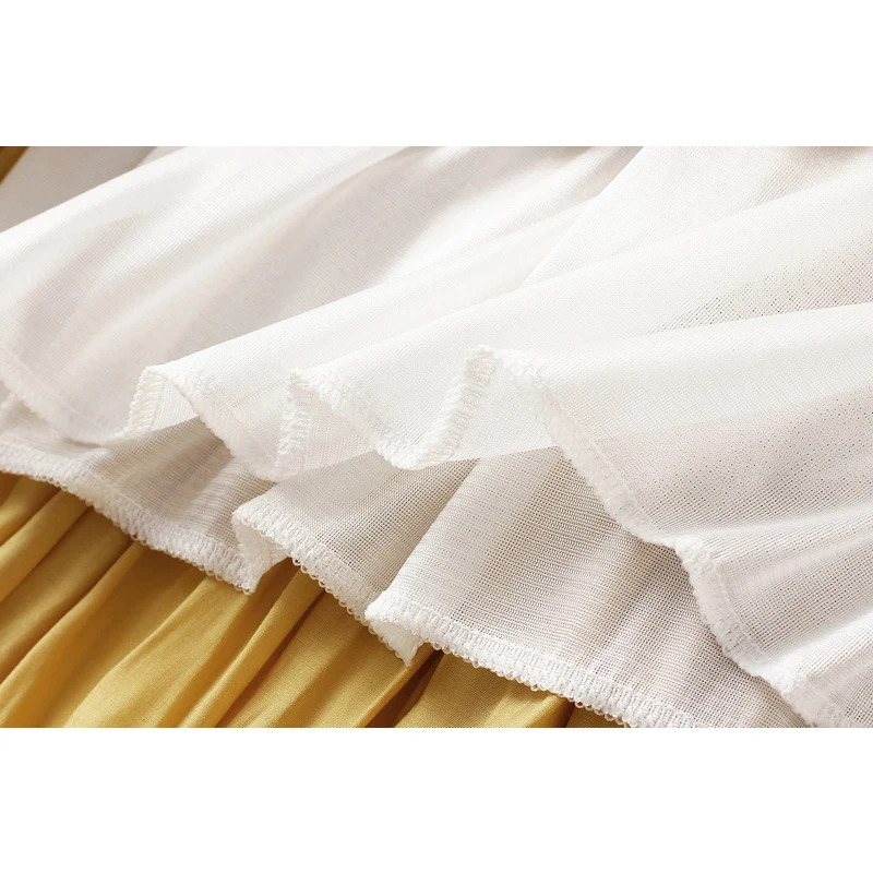 TIGENA 2021 Summer Vintage Midi Long Pleated Skirt Women Casual Solid Chiffon A Line High Waist Mid-length Skirt Female Yellow
TIGENA 2021 Summer Vintage Midi Long Pleated Skirt Women Casual Solid Chiffon A Line High Waist Mid-length Skirt Female Yellow
