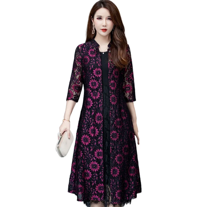 Large Size Spring Summer Lace Mesh Long Stand Collar Cardigan Shawl Women's Fashion and Elegant Sun Protection Casual Outwear
Large Size Spring Summer Lace Mesh Long Stand Collar Cardigan Shawl Women's Fashion and Elegant Sun Protection Casual Outwear
