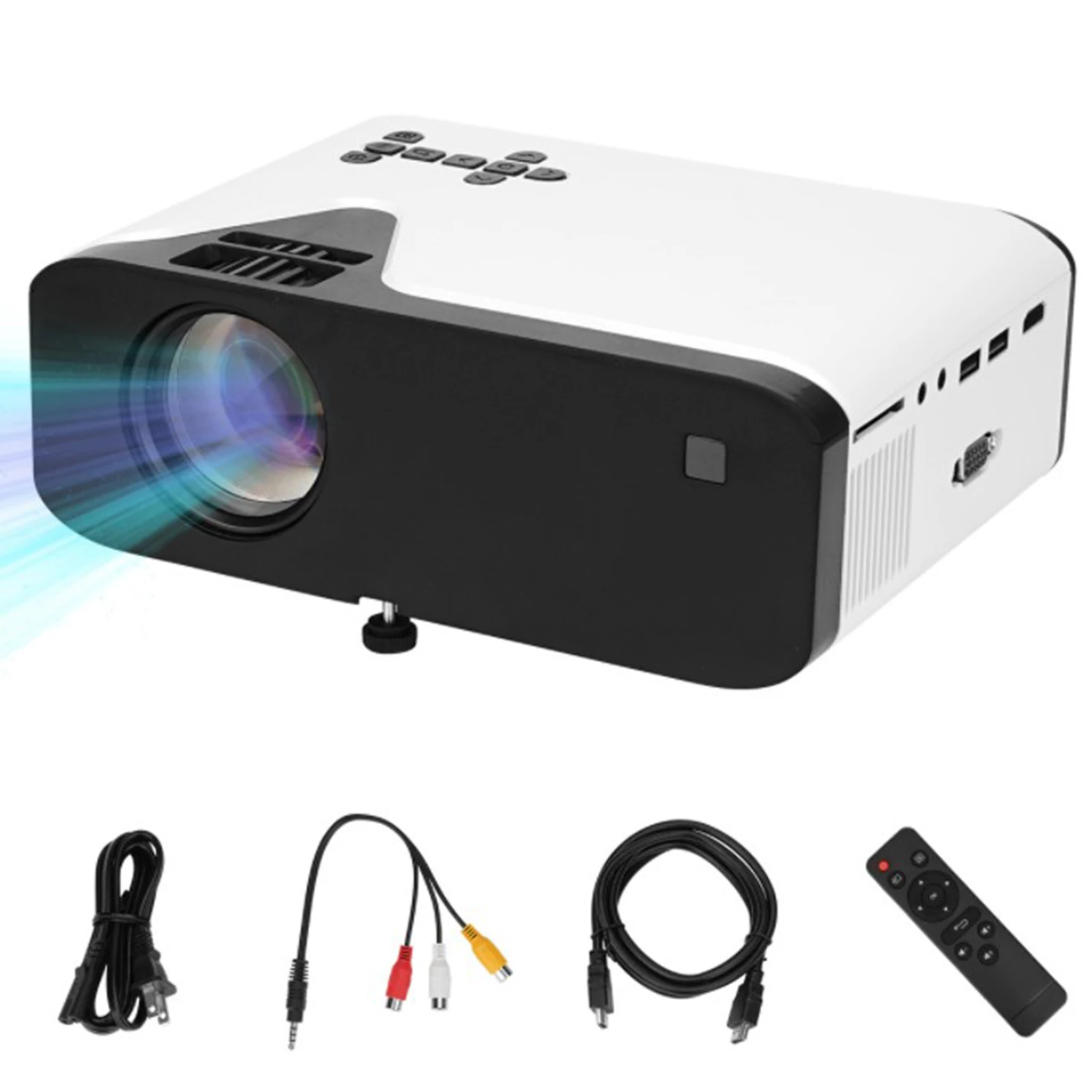 Mini Projector Portable 1080P Projector With Wi-Fi Built-In Speaker Remote Max 172" Display Compatible With Phone Laptop Tablet
Mini Projector Portable 1080P Projector With Wi-Fi Built-In Speaker Remote Max 172" Display Compatible With Phone Laptop Tablet