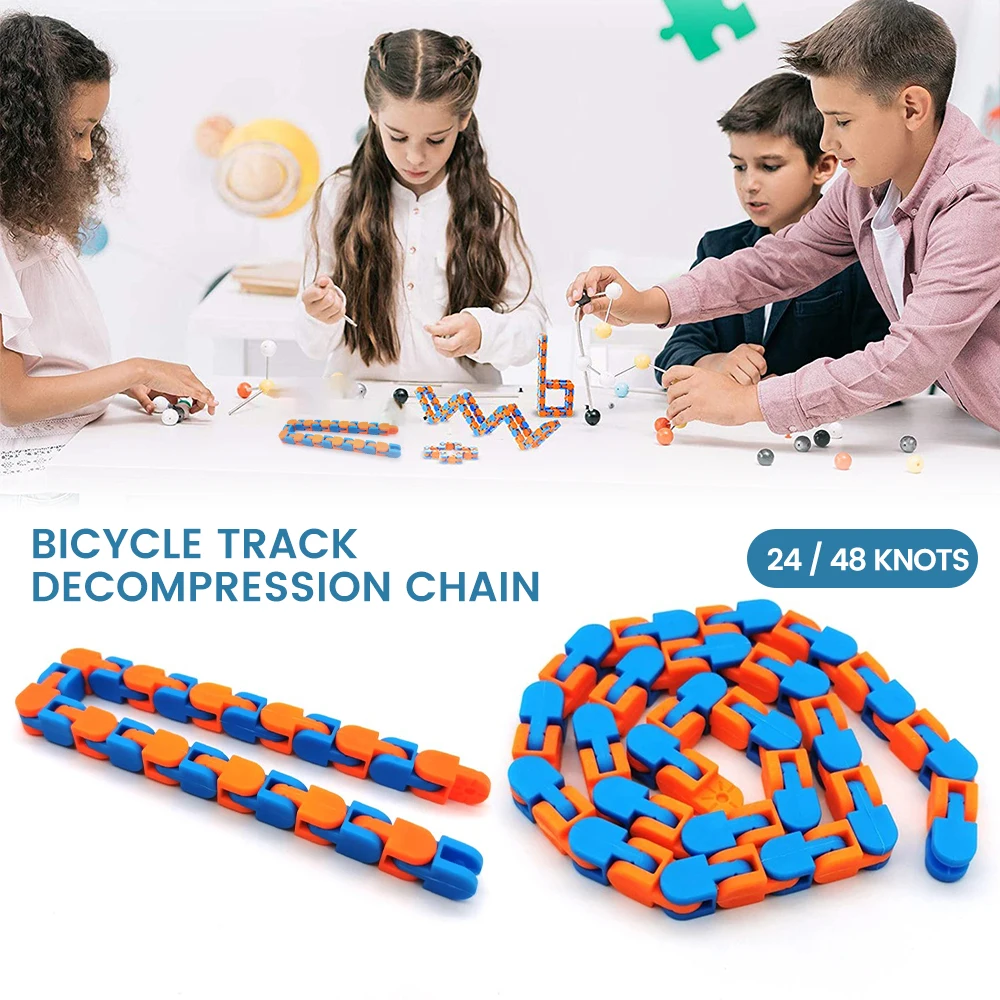 Coloful Wacky Track Toys Snap Click Fidget Chain Toys Stress Reliever Kids Educational Creative Puzzles Finger Sensory Toys
Coloful Wacky Track Toys Snap Click Fidget Chain Toys Stress Reliever Kids Educational Creative Puzzles Finger Sensory Toys