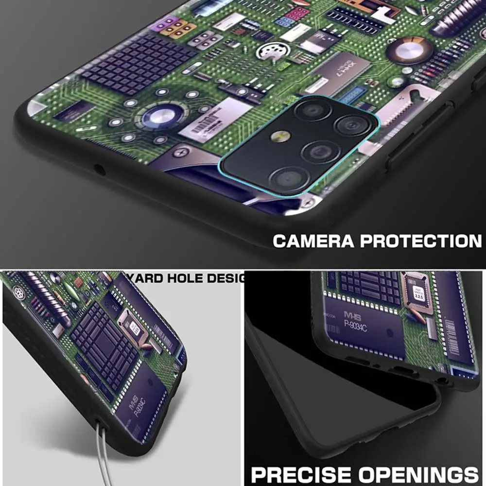 Soft Phone Case for Samsung Galaxy A51 A71 A21s A11 A31 A41 A50 A70 A10 A20 A30 A40 Cover motherboard Circuit board Black Cases 
Soft Phone Case for Samsung Galaxy A51 A71 A21s A11 A31 A41 A50 A70 A10 A20 A30 A40 Cover motherboard Circuit board Black Cases