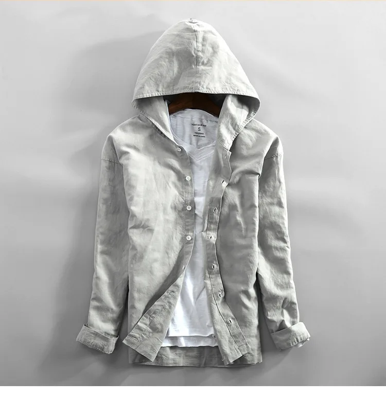 Mens Cotton Linen Hooded Shirts Long Sleeve Men High Quality Summer Hoodies Fashion Breathable Casual Shirt Male Tops
Mens Cotton Linen Hooded Shirts Long Sleeve Men High Quality Summer Hoodies Fashion Breathable Casual Shirt Male Tops