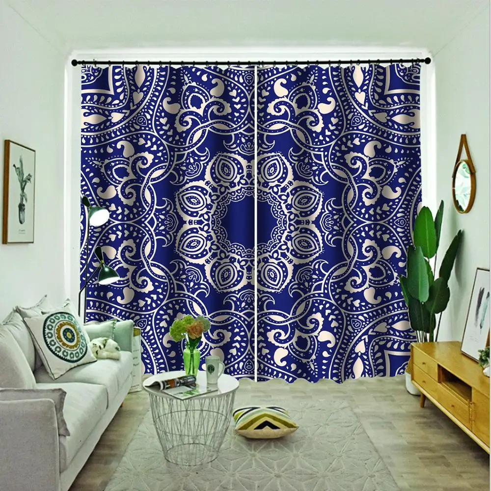3D Curtains Window Blue pattern Curtains For Living Room Bedroom Home Decoration Custom Ready Made Drapes
3D Curtains Window Blue pattern Curtains For Living Room Bedroom Home Decoration Custom Ready Made Drapes