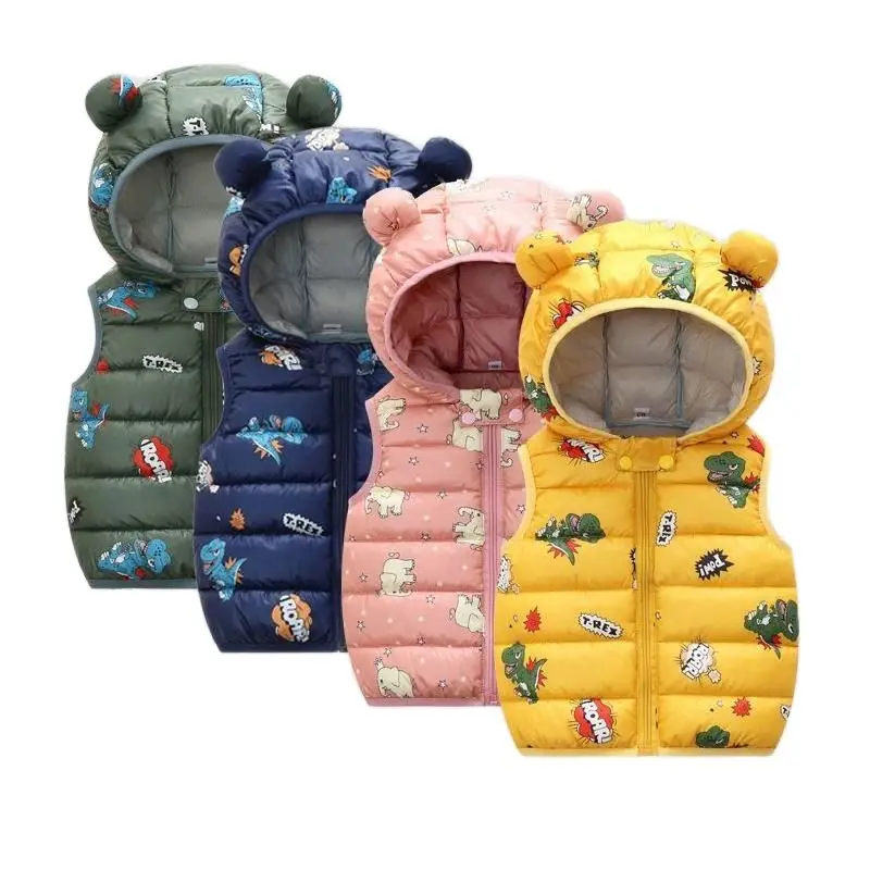 2021 Autumn Winter Baby Vest Hooded Cartoon Dinosaur Toddler Boy Girl Waistcost Kid Sleeveless Jacket Children Vest 0-5Y
2021 Autumn Winter Baby Vest Hooded Cartoon Dinosaur Toddler Boy Girl Waistcost Kid Sleeveless Jacket Children Vest 0-5Y