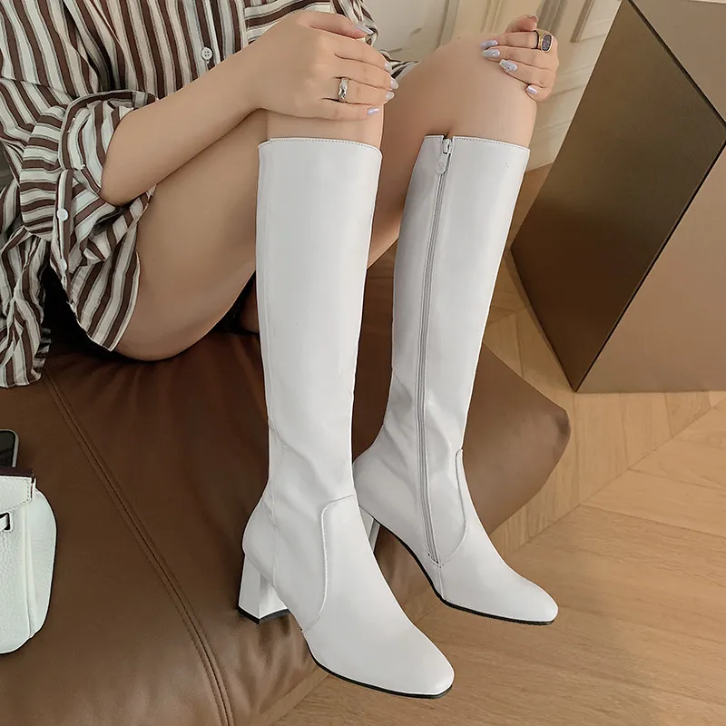 ASUMER 2020 hot sale knee high boots women pu round toe thick heel casual shoes solid colors autumn winter long boots woman 
ASUMER 2020 hot sale knee high boots women pu round toe thick heel casual shoes solid colors autumn winter long boots woman