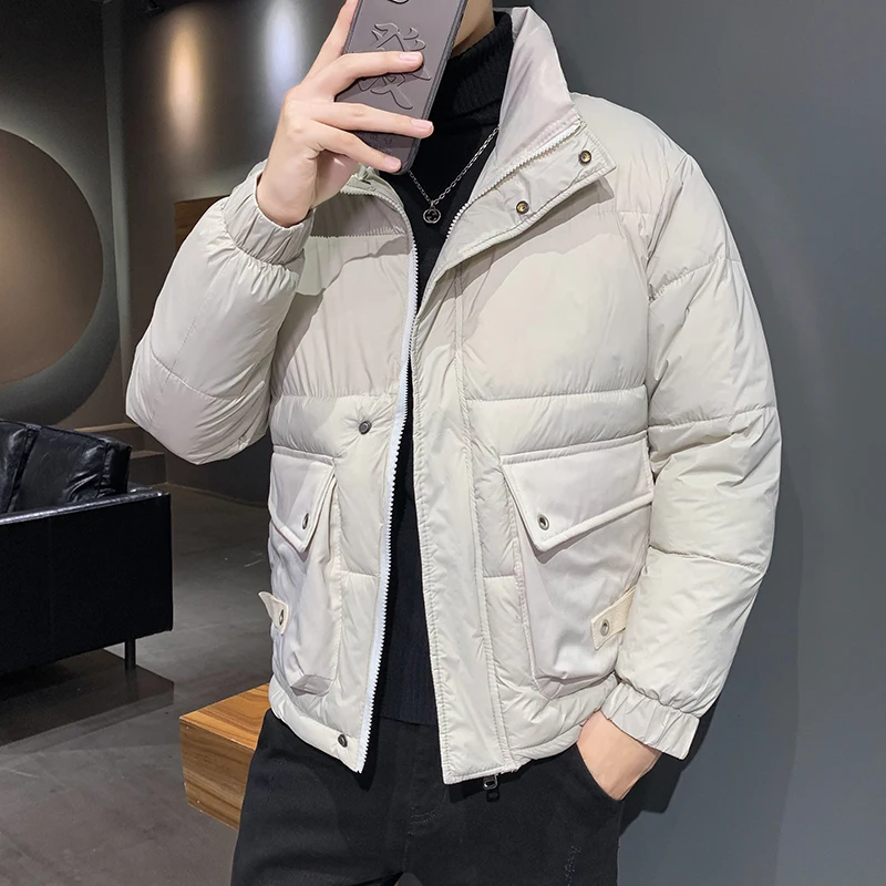 2021 Fashion Parkas Man Beige Black Puffer Jackets High Collar Heavy Padded Outfit Short Style Slim Fit College Thick Clothes
2021 Fashion Parkas Man Beige Black Puffer Jackets High Collar Heavy Padded Outfit Short Style Slim Fit College Thick Clothes