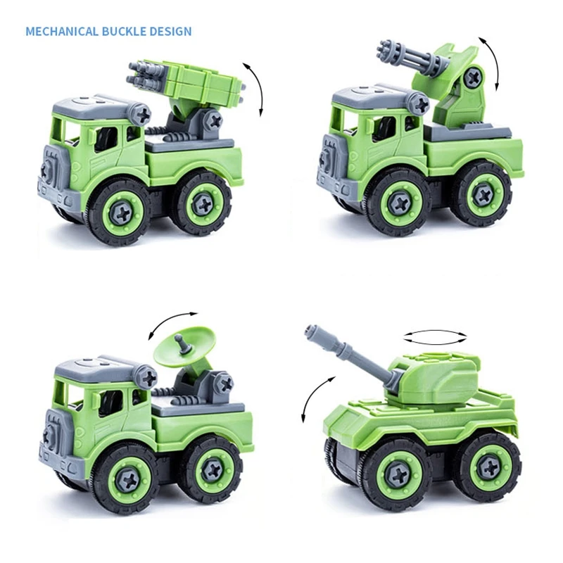 4PCS Kids DIY Assembling Truck Bulldozer Children Screw Boy Creative Tool Camping Tank Car Toy 
4PCS Kids DIY Assembling Truck Bulldozer Children Screw Boy Creative Tool Camping Tank Car Toy