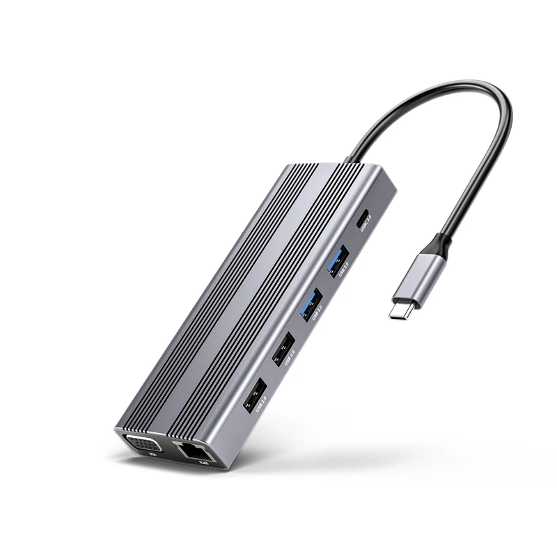 USB C Hub 12 in 1 TYPE-C Adapter with 4K HDMI-Compatible USB 3.0 2.0 PD USB-C Data Port Docking Station for Pro
USB C Hub 12 in 1 TYPE-C Adapter with 4K HDMI-Compatible USB 3.0 2.0 PD USB-C Data Port Docking Station for Pro