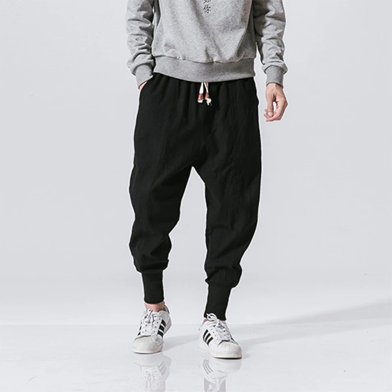 Fashion Drawstring Harem Pants Jogger Men Streetwear Summer Casual Cotton Linen Trouser For Men Harajuku Loose Solid Ankle Pants
Fashion Drawstring Harem Pants Jogger Men Streetwear Summer Casual Cotton Linen Trouser For Men Harajuku Loose Solid Ankle Pants