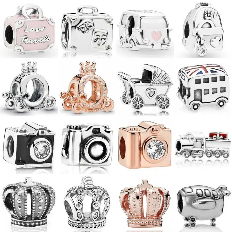 Fashion Camera Aeroplane Christmas Train Adventure Travel Bag Suitcase Charm 925 Sterling Silver Beads Fit Bracelet DIY Jewelry 
Fashion Camera Aeroplane Christmas Train Adventure Travel Bag Suitcase Charm 925 Sterling Silver Beads Fit Bracelet DIY Jewelry