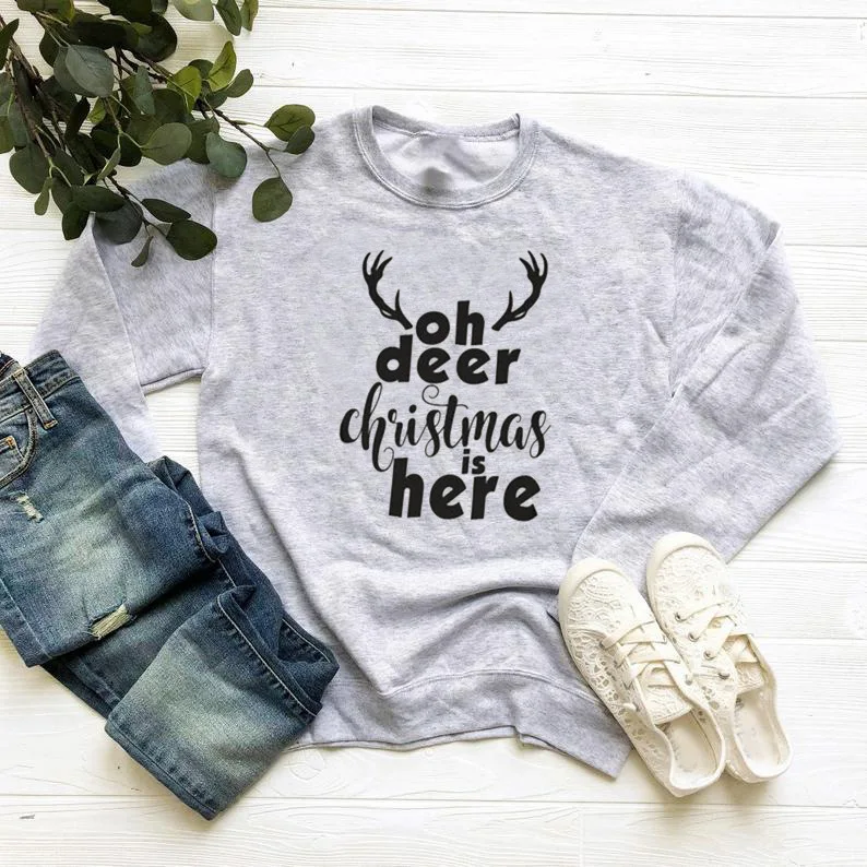 Long Sleeve Top Hoodies Woman Autumn Winter Fleece Sweatshirts Oh Deer Christmas Is Here Fashion Woman Hoodies
Long Sleeve Top Hoodies Woman Autumn Winter Fleece Sweatshirts Oh Deer Christmas Is Here Fashion Woman Hoodies