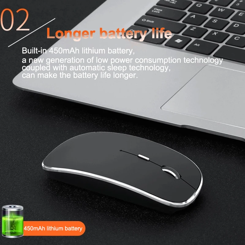 Wireless Mouse Silent PC Mause Rechargeable Ergonomic Mouse 2.4Ghz USB Optical Gaming Mice For Laptop Desktop All-in-one
Wireless Mouse Silent PC Mause Rechargeable Ergonomic Mouse 2.4Ghz USB Optical Gaming Mice For Laptop Desktop All-in-one