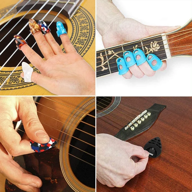 65 PCS Guitar Accessories Kit with Guitar Strings, Tuner, Capo, Picks, Pick Holder, Thumb Finger Picks, Bridge Pins
65 PCS Guitar Accessories Kit with Guitar Strings, Tuner, Capo, Picks, Pick Holder, Thumb Finger Picks, Bridge Pins