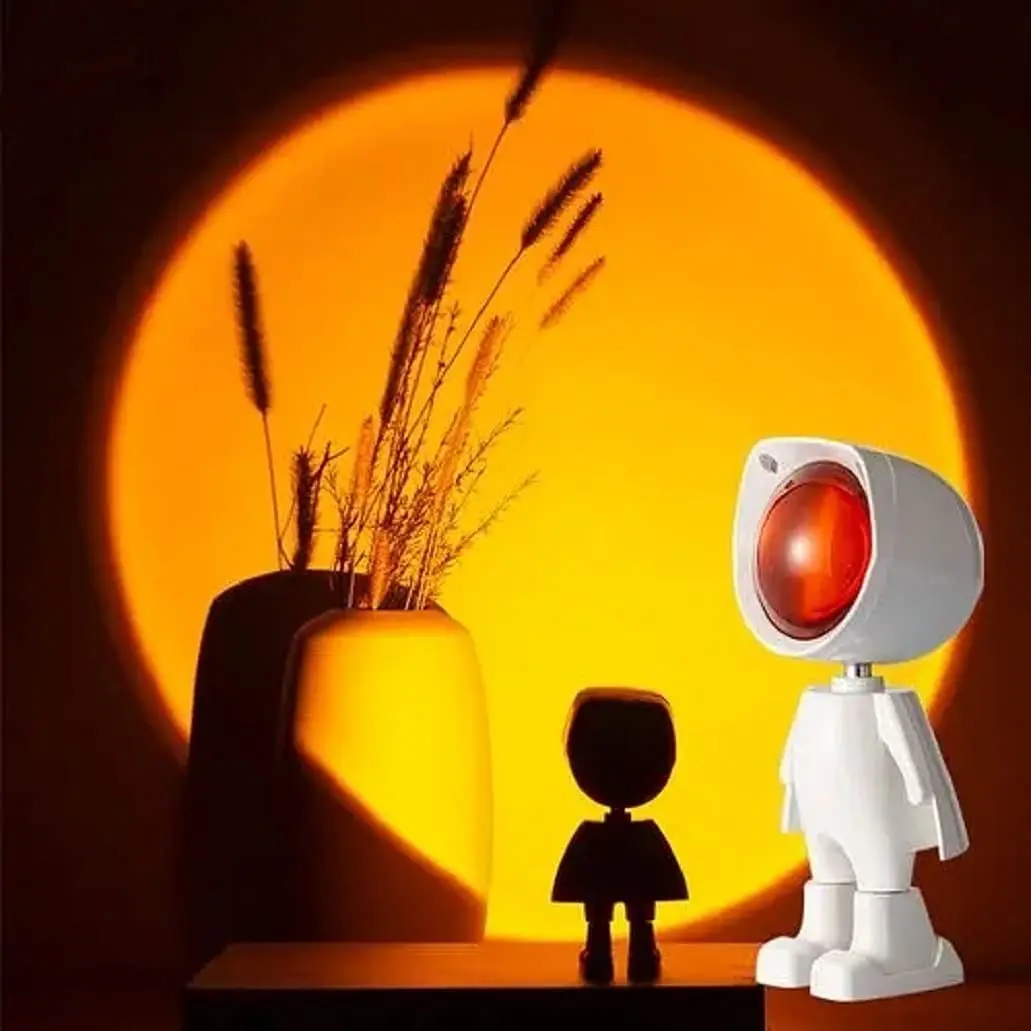 LED Astronaut Sunset Projector Lamp USB Finger Touch Sensing Mood Desktop Light For Home Bedroom Ambiance Decoration Nightlight
LED Astronaut Sunset Projector Lamp USB Finger Touch Sensing Mood Desktop Light For Home Bedroom Ambiance Decoration Nightlight
