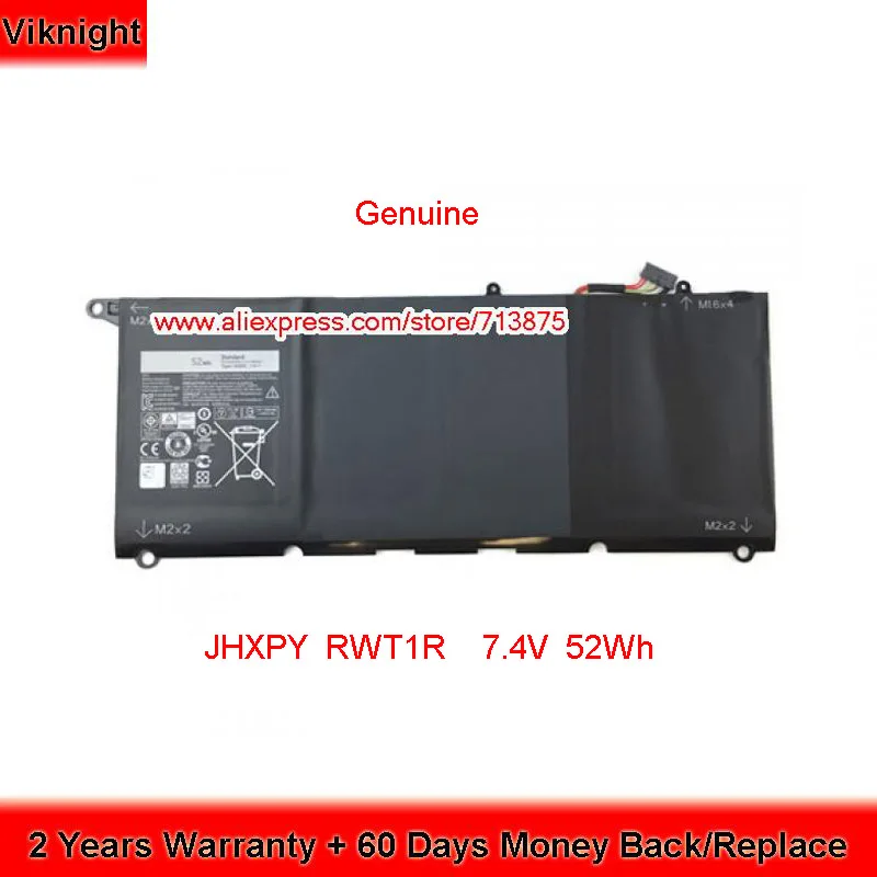 Genuine JHXPY Battery RWT1R for Dell XPS 13 9350 XPS 13 9343 13-9350-D1508G 13D-9343-170 13-9350-D2708 JD25G 7.4V 52Wh
Genuine JHXPY Battery RWT1R for Dell XPS 13 9350 XPS 13 9343 13-9350-D1508G 13D-9343-170 13-9350-D2708 JD25G 7.4V 52Wh