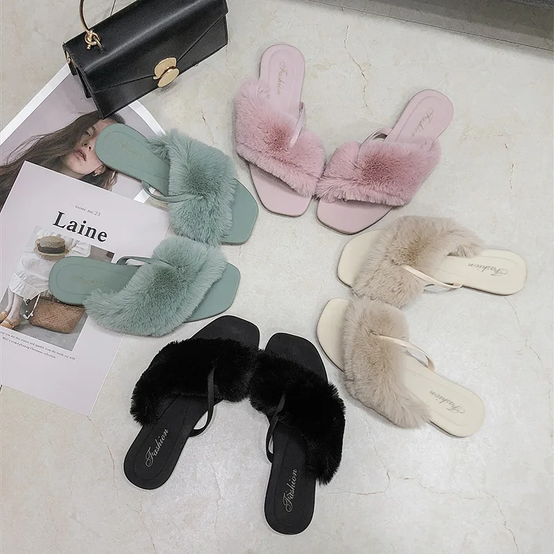 Women Sandals 2021 Faux Fur Slippers Fashion Flat Flip Flops New Summer Comfortable Anti Slip Slides Breathable Open Toe Shoes
Women Sandals 2021 Faux Fur Slippers Fashion Flat Flip Flops New Summer Comfortable Anti Slip Slides Breathable Open Toe Shoes