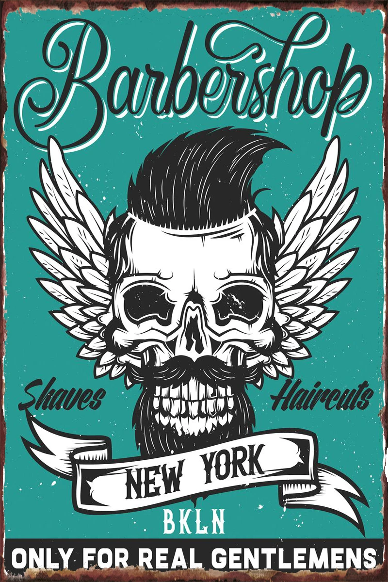 Жестяные тарелки BarberShop, декор для стен и комнат в стиле ретро, винтажный металлический знак, жестяной знак для художественного оформления п... 
Жестяные тарелки BarberShop, декор для стен и комнат в стиле ретро, винтажный металлический знак, жестяной знак для художественного оформления п...