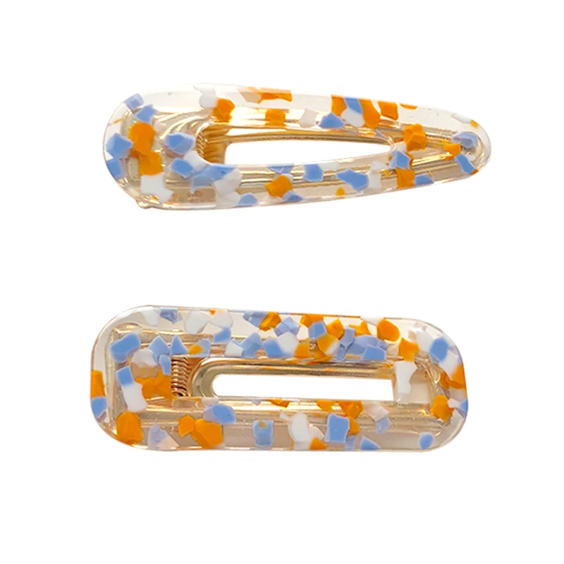 Handmade Resin Hair Clips For Women Fashion Geometric Metal Golden Plating Sweet Hair Pins For Lady Gifts 
Handmade Resin Hair Clips For Women Fashion Geometric Metal Golden Plating Sweet Hair Pins For Lady Gifts