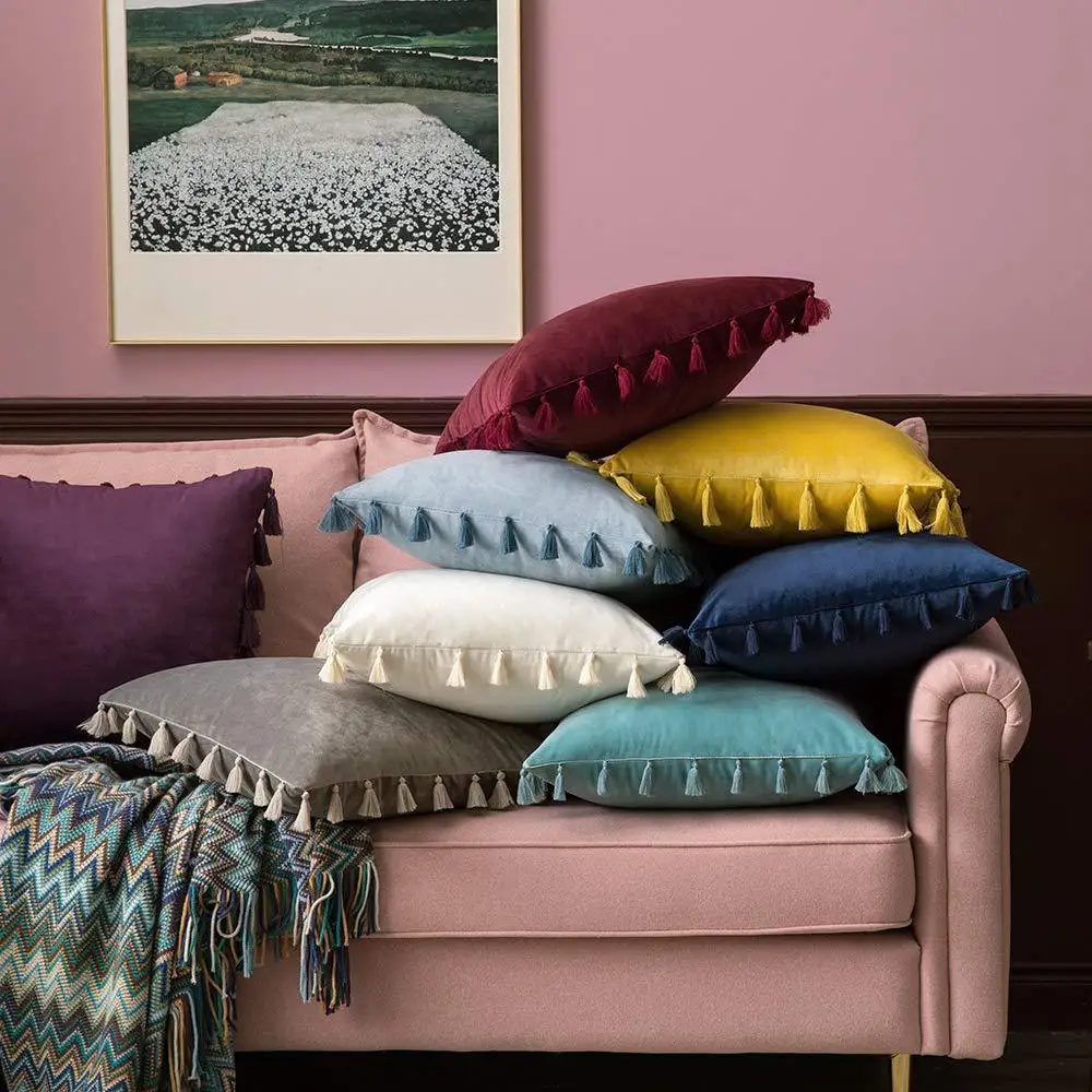 Europe Soft Velvet Cushion Cover With Fringe Home Decor Pillow Cover Bedroom Sofa Decor Pillow Case Throw Pillow free shipping
Europe Soft Velvet Cushion Cover With Fringe Home Decor Pillow Cover Bedroom Sofa Decor Pillow Case Throw Pillow free shipping