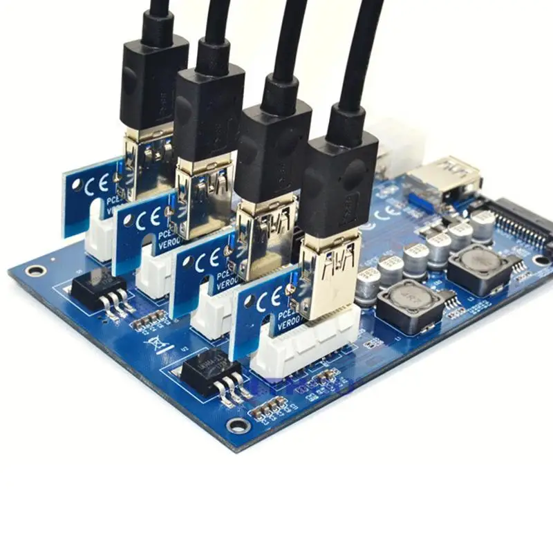 Комплект расширения PCI-E X1 на 4PCI-E X16, 1 шт., с 1 на 4 порта PCI Express, хаб мультипликатора с 6-контактным Sata USB-картой для майнинга BTC, Minin
Комплект расширения PCI-E X1 на 4PCI-E X16, 1 шт., с 1 на 4 порта PCI Express, хаб мультипликатора с 6-контактным Sata USB-картой для майнинга BTC, Minin