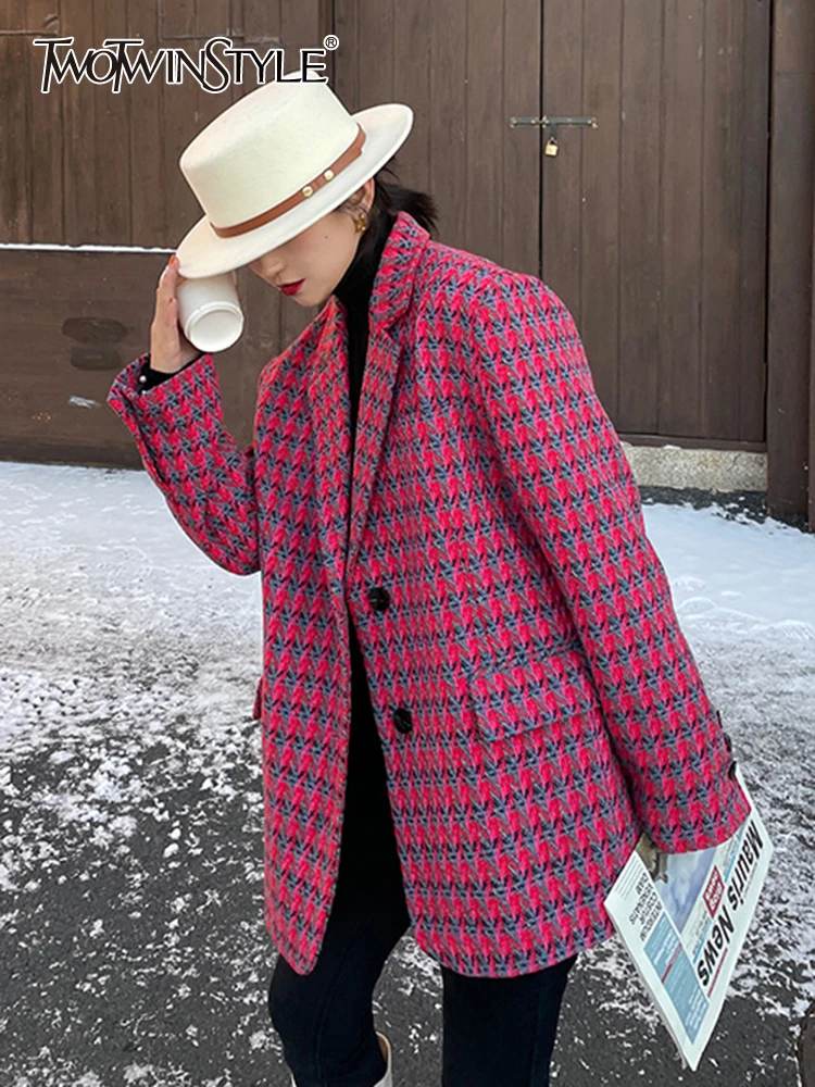 Женский однобортный Блейзер TWOTWINSTYLE, осенний, розовый блейзер с рисунком «гусиные лапки» и длинными рукавами, 2021
Женский однобортный Блейзер TWOTWINSTYLE, осенний, розовый блейзер с рисунком «гусиные лапки» и длинными рукавами, 2021