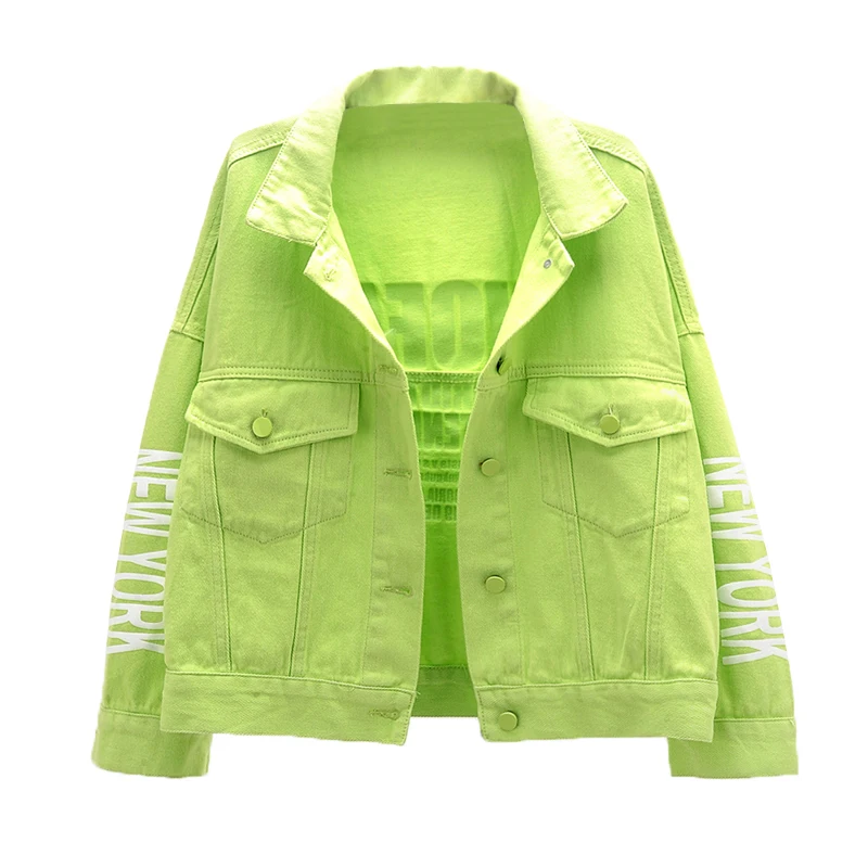 Letter Print Short Denim jacket Women jeans jacket 2020 Spring autumn New Loose Korean BF Student jacket Female Denim coat
Letter Print Short Denim jacket Women jeans jacket 2020 Spring autumn New Loose Korean BF Student jacket Female Denim coat