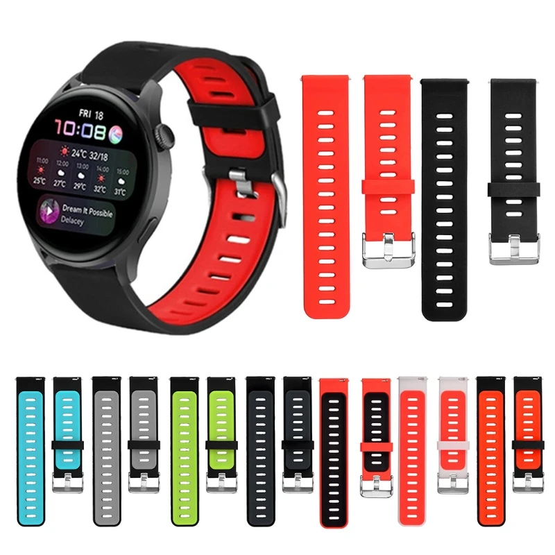 Silicone Two-color Sports Wristband Compatible with Huawei Watch 3 Replacement Fashion Sports Smart Watch Band Strap
Silicone Two-color Sports Wristband Compatible with Huawei Watch 3 Replacement Fashion Sports Smart Watch Band Strap