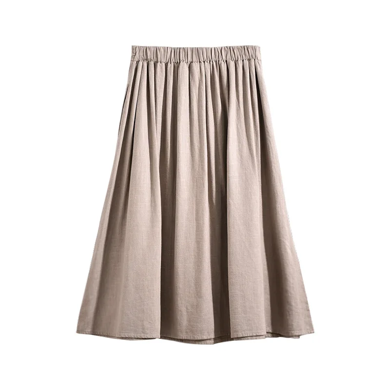 Spring Women's Skirts 2020 New High-Waisted Long Cotton A- line Solid Color bai da qun Children skirts womens women
Spring Women's Skirts 2020 New High-Waisted Long Cotton A- line Solid Color bai da qun Children skirts womens women