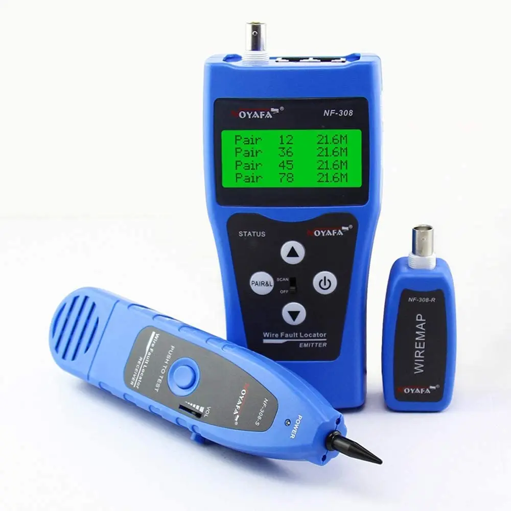 NF-308 Measure Network LAN Cable Length Cables Continuity Test Wire Tracker RJ45 RJ11 Ethernet Cable Tester Blue
NF-308 Measure Network LAN Cable Length Cables Continuity Test Wire Tracker RJ45 RJ11 Ethernet Cable Tester Blue