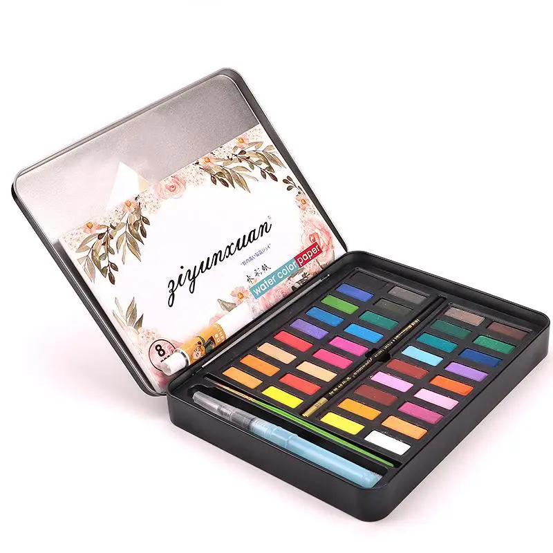 Набор однотонных акварельных художественных красок, 36 цветов, рисование, пигментная коробка, фотография 
Набор однотонных акварельных художественных красок, 36 цветов, рисование, пигментная коробка, фотография