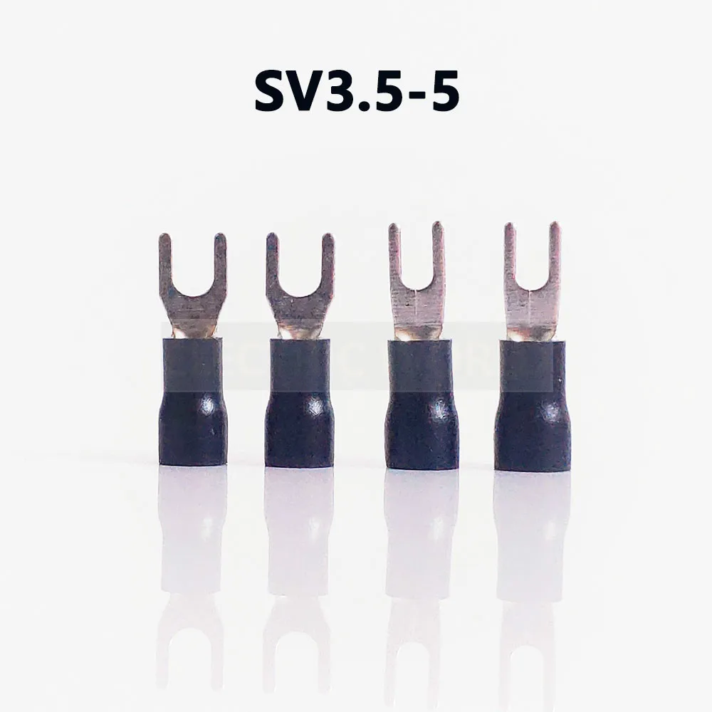 

SV3.5-5 черный цвет холоднопрессованные клеммы Кабельный соединитель 100 шт. изолированный контактный соединитель для 14-12AWG 6, 2 мм2