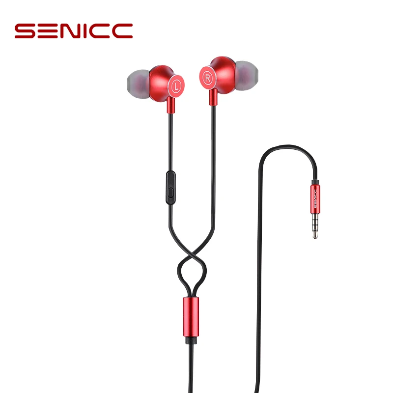 SENICC K2 3 5 мм наушники вкладыши музыкальные модные с 4 полюсный разъем наушников