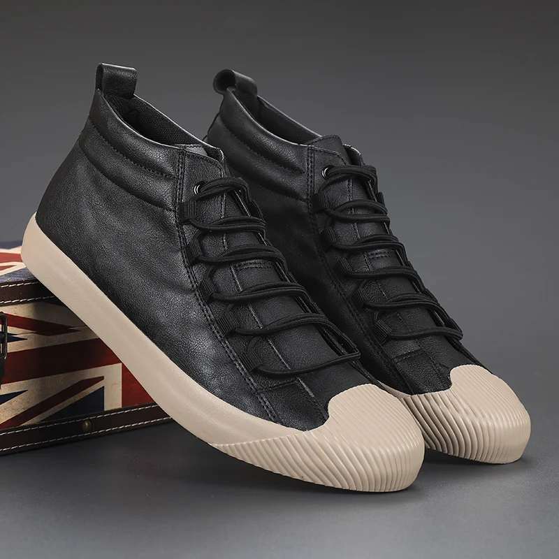 YITU Autumn Men's Vulcanize Shoes British Style Fashion Men's Leather Casual Shoes Band Sneaker For Men Flats Soft Sole Loafers
YITU Autumn Men's Vulcanize Shoes British Style Fashion Men's Leather Casual Shoes Band Sneaker For Men Flats Soft Sole Loafers