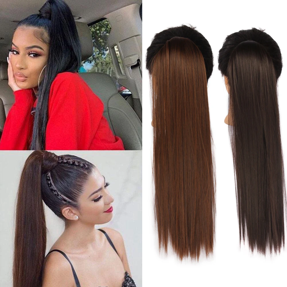 Synthetic Hair Piece Pony Tail Hair Chip-in Extension 21.6" Long Straight Hair Extensions Pony Tail Wig for Women Dropshipping
Synthetic Hair Piece Pony Tail Hair Chip-in Extension 21.6" Long Straight Hair Extensions Pony Tail Wig for Women Dropshipping