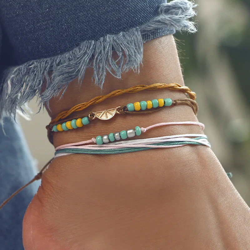 ZG Colorful Rope String Chain Ankles For Women Boho Beads Barefoot Bracelet Ankle on Leg Female Ankle Strap Foot Jewelry
ZG Colorful Rope String Chain Ankles For Women Boho Beads Barefoot Bracelet Ankle on Leg Female Ankle Strap Foot Jewelry