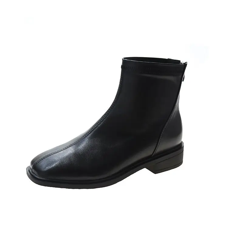 Women Shoes Chelsea Short Boots 2021 New Style Off-White Chunky Heel Semi-High Heeled Square Toe Shoes Height Increasing
Women Shoes Chelsea Short Boots 2021 New Style Off-White Chunky Heel Semi-High Heeled Square Toe Shoes Height Increasing