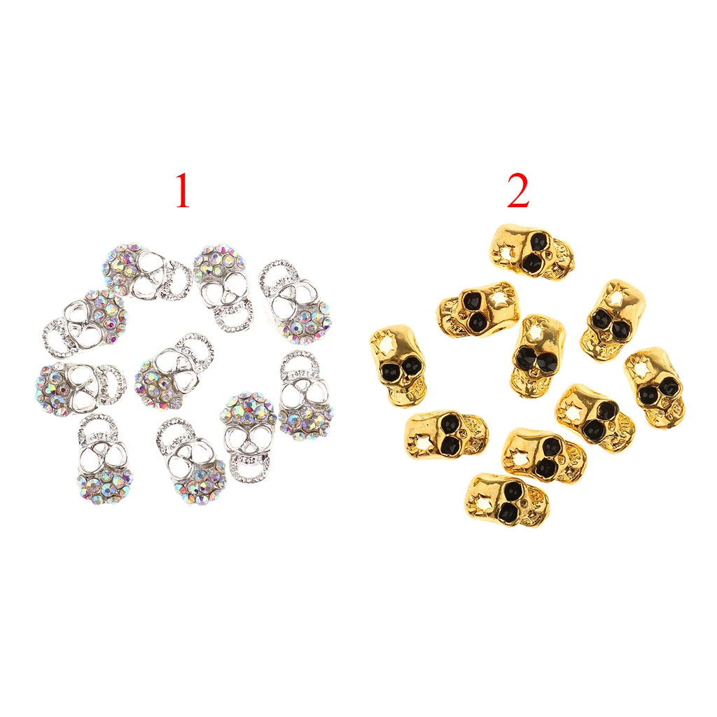 10x Skull Alloy 3D Rhinestone Crystal Nail Tips Stickers Metal Skull Glitter Nail Art Decoration Jewelry
10x Skull Alloy 3D Rhinestone Crystal Nail Tips Stickers Metal Skull Glitter Nail Art Decoration Jewelry