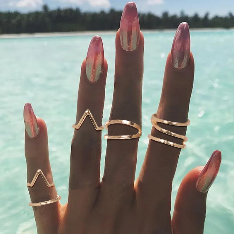 Fashion Geometry Simple Style Ring Set Hollow Ring Adjustable 4Pcs Finger Jewelry for Women's Party Birthday Gift 2021
Fashion Geometry Simple Style Ring Set Hollow Ring Adjustable 4Pcs Finger Jewelry for Women's Party Birthday Gift 2021