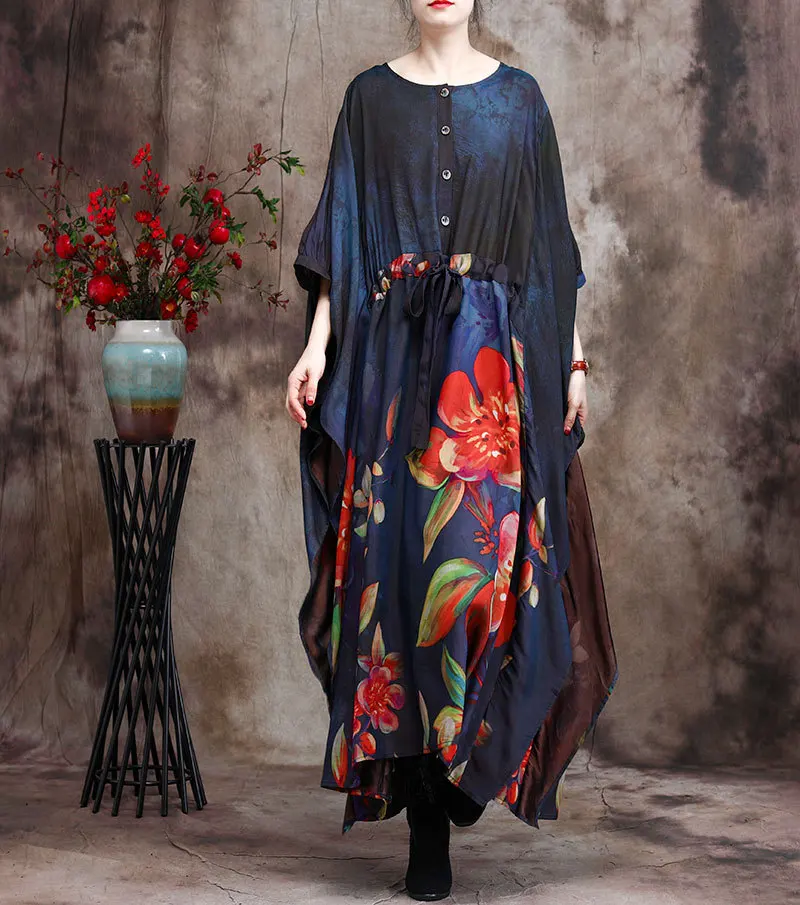 SuperAen Spring 2021 New Original Cloud Silk Satin Retro Batwing Sleeve Print Long Loose Plus Size O-Neck Woman Dress
SuperAen Spring 2021 New Original Cloud Silk Satin Retro Batwing Sleeve Print Long Loose Plus Size O-Neck Woman Dress