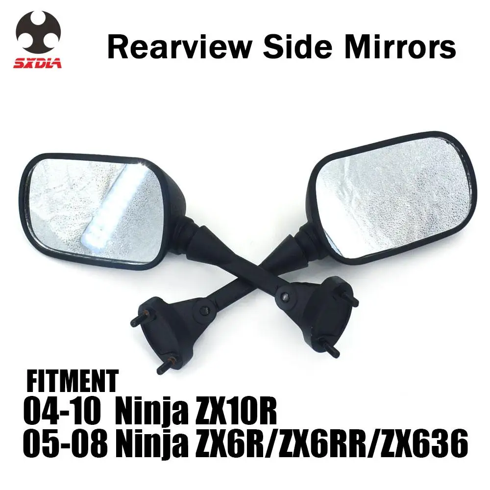Motorcycle Rear Side Rearview Mirror Rear View For KAWASAKI NINJA ZX6R ZX6RR ZX636 2005 2006 2007 2008 ZX10R 2004 2005 2006-2010
Motorcycle Rear Side Rearview Mirror Rear View For KAWASAKI NINJA ZX6R ZX6RR ZX636 2005 2006 2007 2008 ZX10R 2004 2005 2006-2010